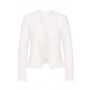 Hugo Boss Komina Tweed Fringe Collarless Jacket